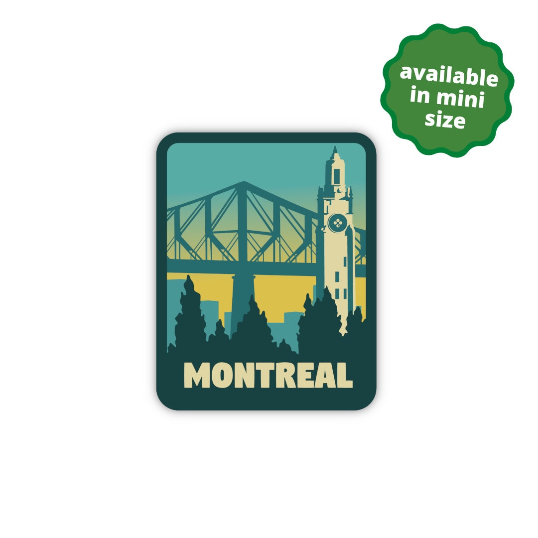il_fullxfull.5016492402_h9rp.jpg Montreal Quebec Canada Sticker | City & Travel Stickers | Waterproof, Vinyl and Dishwasher Safe | Laptop, Water bottle, Planner, Tumbler - Image 1