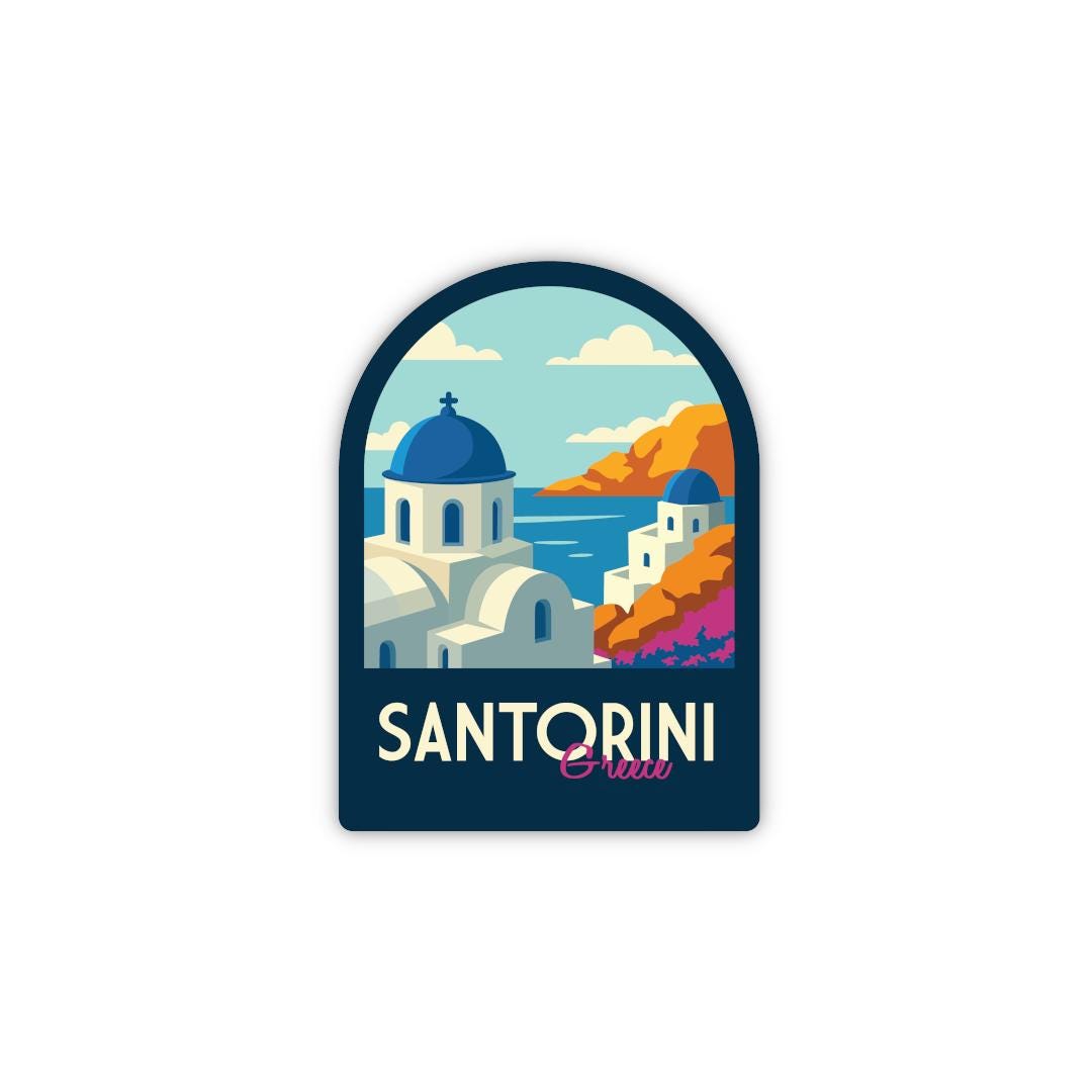 il_fullxfull.7250197391_q6ca.jpg Santorini Greece Travel Sticker: Waterproof Laptop/Water Bottle Decal - Image 1