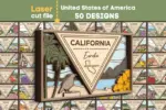 USA 50 States SVG Bundle for Laser Cutting | Layered State Signs | Glowforge Files | CNC Laser Cut Vector | Instant Download