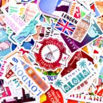 100PCS Retro Travel Stickers, Vintage Destination Landmark Stickers, Classic World City Stickers, Country Aesthetic Stickers for Phone Cases