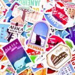 100PCS Retro Travel Stickers, Vintage Destination Landmark Stickers, Classic World City Stickers, Country Aesthetic Stickers for Phone Cases - Image 2