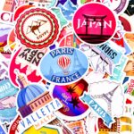 100PCS Retro Travel Stickers, Vintage Destination Landmark Stickers, Classic World City Stickers, Country Aesthetic Stickers for Phone Cases - Image 4