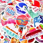 100PCS Retro Travel Stickers, Vintage Destination Landmark Stickers, Classic World City Stickers, Country Aesthetic Stickers for Phone Cases - Image 5