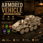 M1296 Military Vehicle Laser Cut Files SVG | DIY Army Model Kit Digital Download | CNC Laser Cut Template | 3D Military Model Plans
