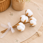 Cotton Flower Crochet Pattern PDF, Cotton Branch Crochet, Farmhouse Home Decor, Rustic Floral Arrangement - Image 4