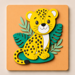 Safari Animal Wall Art Set, Jungle Nursery Decor, Wooden Animal Wall Hangings, Lion Zebra Giraffe Elephant Kids Room Decor - Image 9