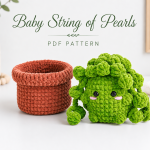 String of Pearls Crochet Pattern PDF, Baby Succulent Amigurumi Plant Pattern, Cute Crochet Plant Instant Download