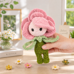 Rose Doll Amigurumi Crochet Pattern PDF, Baby Rose Flower Doll Pattern, Crochet Plush Toy Instant Download - Image 4