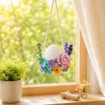 Car Hanging Crochet Pattern PDF, Easter Egg Flower Pot, Car Mirror Charm, Flower Basket Crochet Pattern, Spring Decor - Image 5